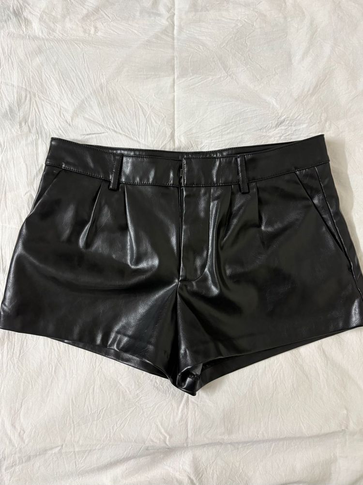 Faux Leather Shorts