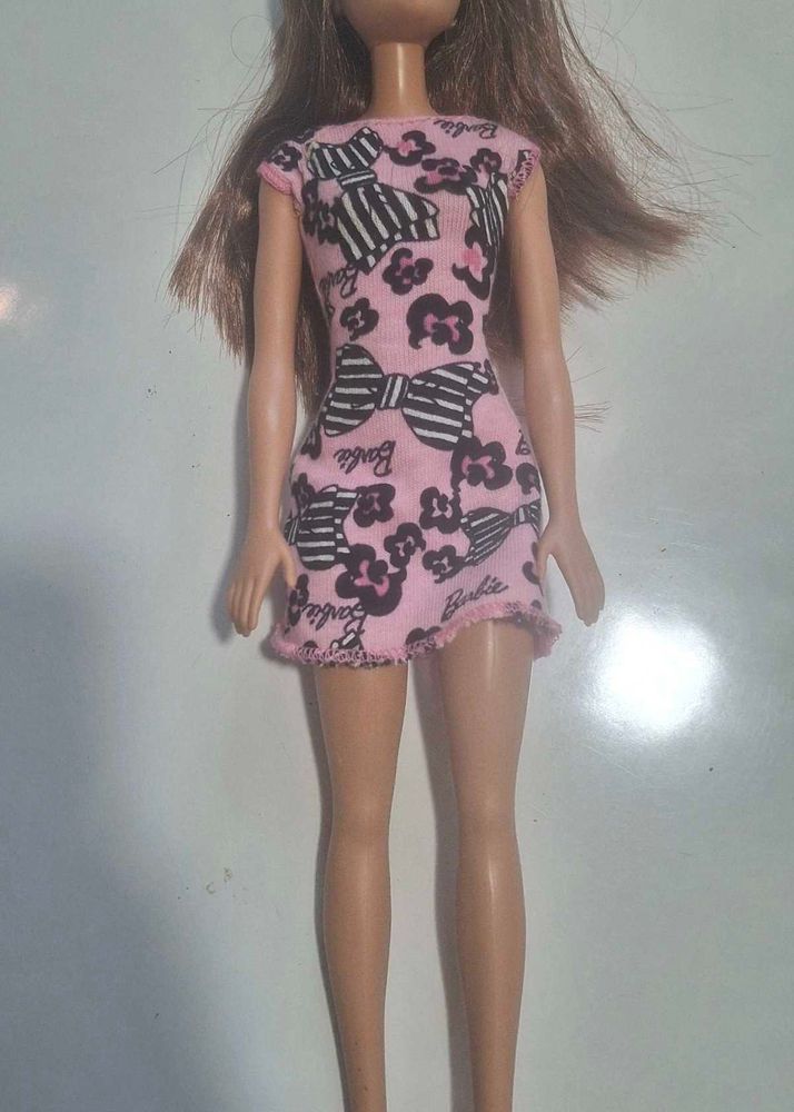Barbie doll pink Dress with Bow P