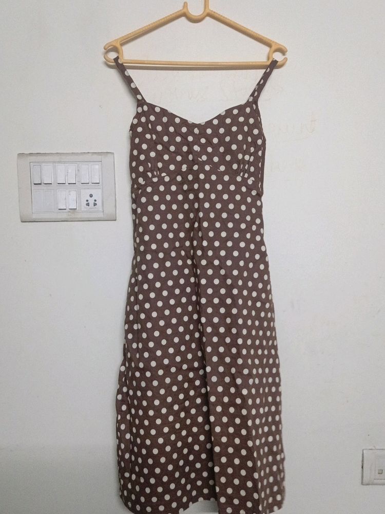 Aesthetic Polka Dot A-line Dress