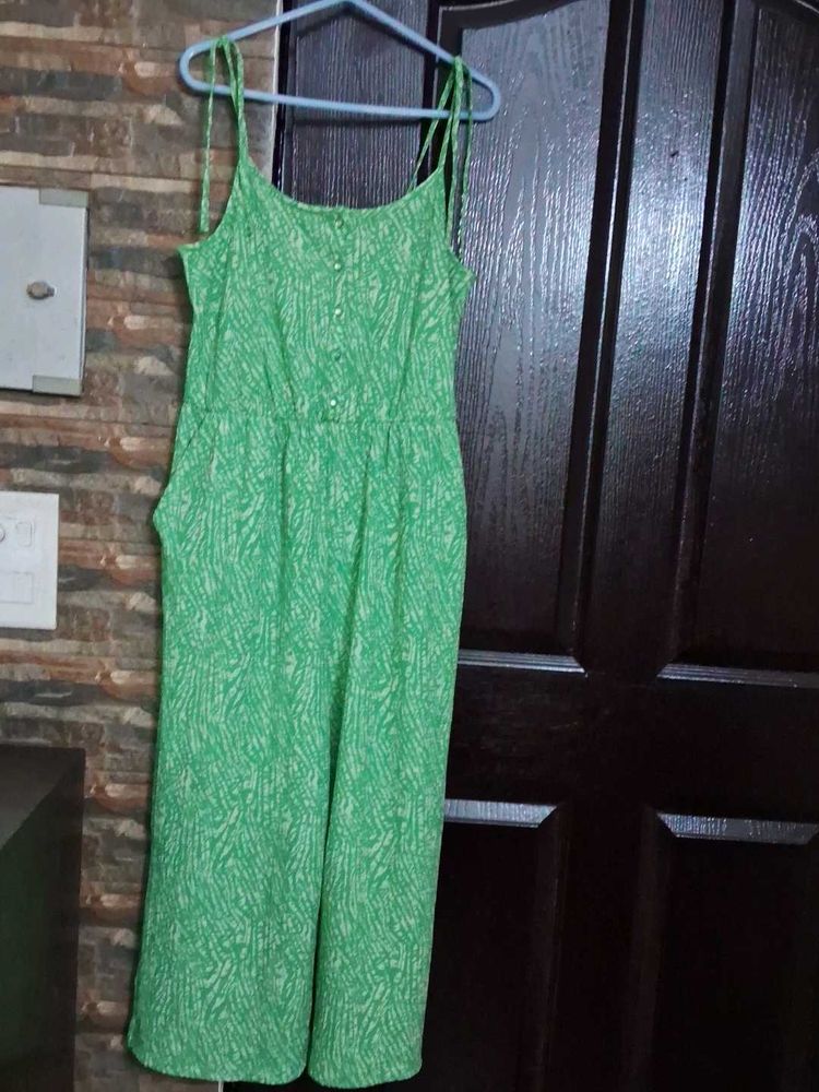 Green Printed Jumpsuit