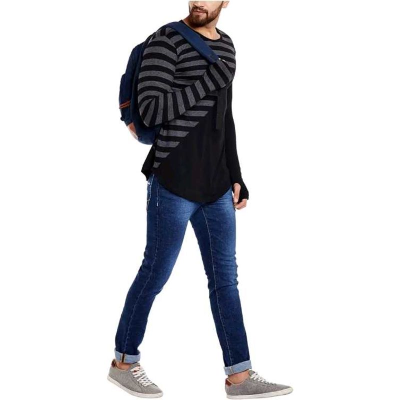 Men's Stylish Striped Long-Sleeve Shirt