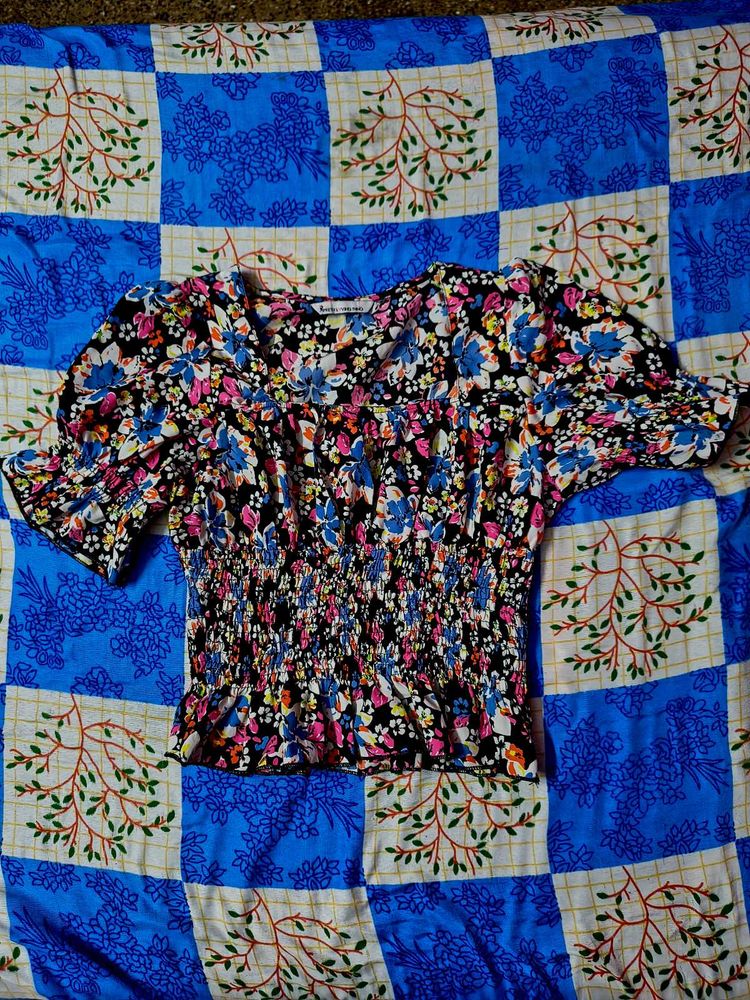 Floral Print Crop Top