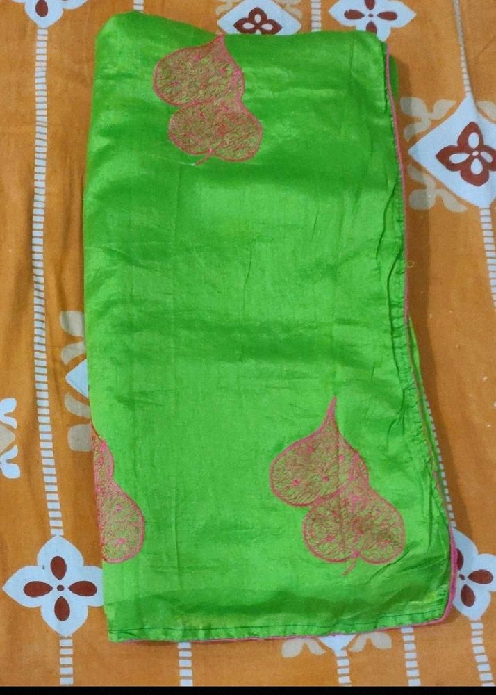 Parrot Green Saree
