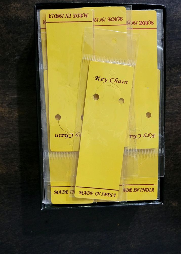 50 Used Keychain Cards With Plastic Bags