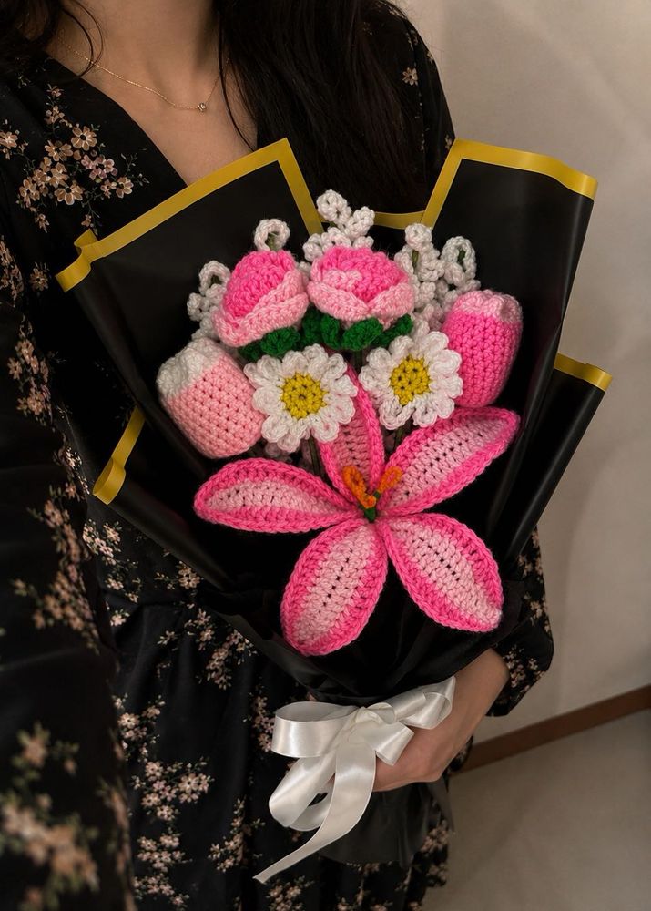 Handmade Crochet Flower Bouquet