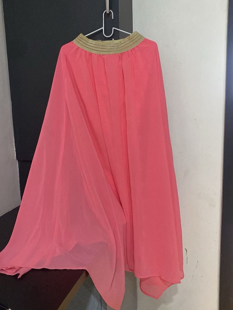 Flowy Pink Ethnic Skirt