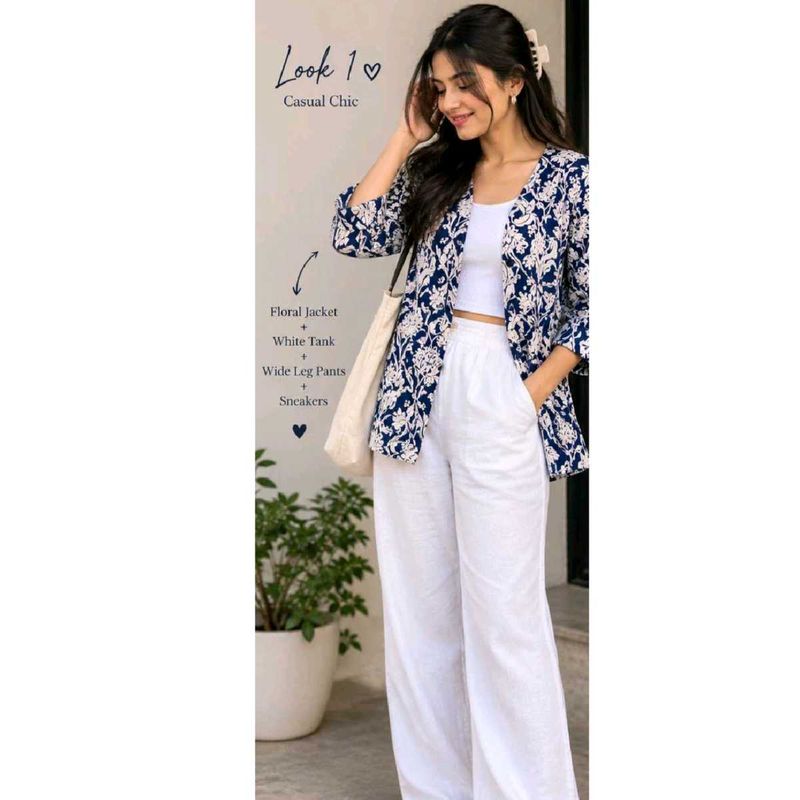 Chic Floral Print Jacket