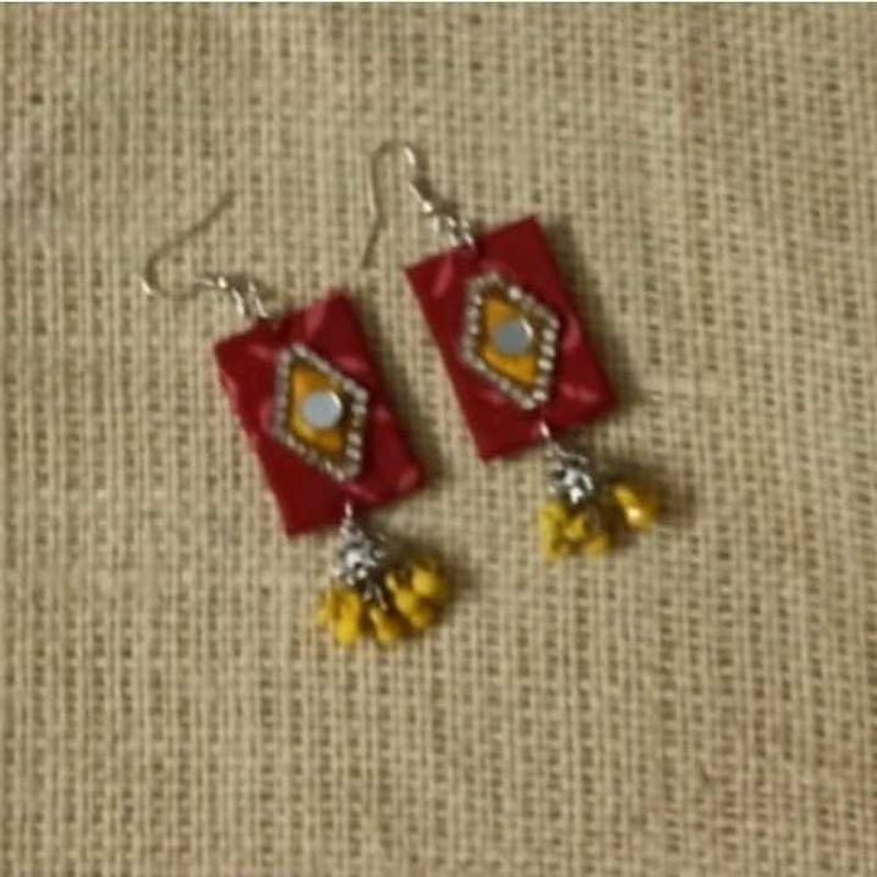 Red &amp; Yellow Ethnic Earrings