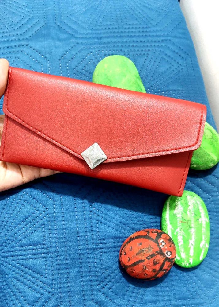 Red Flap Wallet