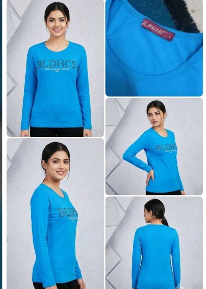 Blue Graphic Long Sleeve T-Shirt
