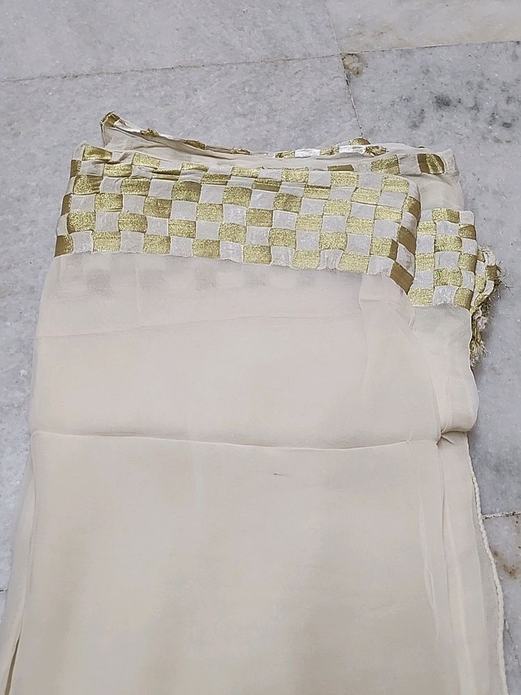 Sober Saree With Stiched Blouse