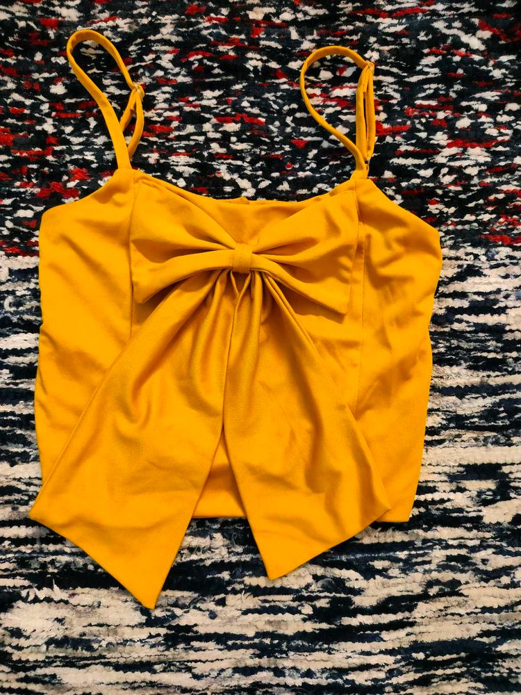 Mustard Bow Cami Top