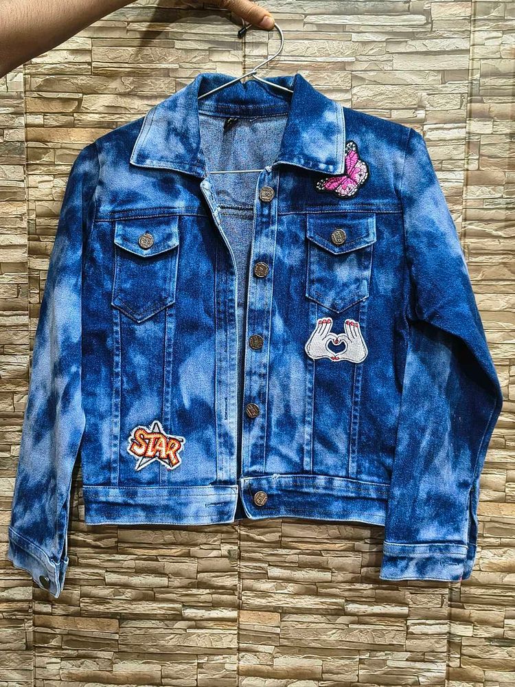 Stylish Denim Jacket with Patches