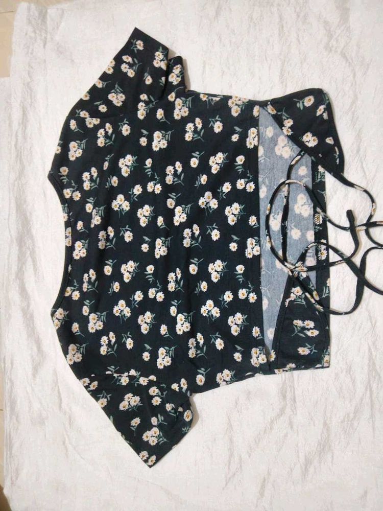 Floral Wrap Top