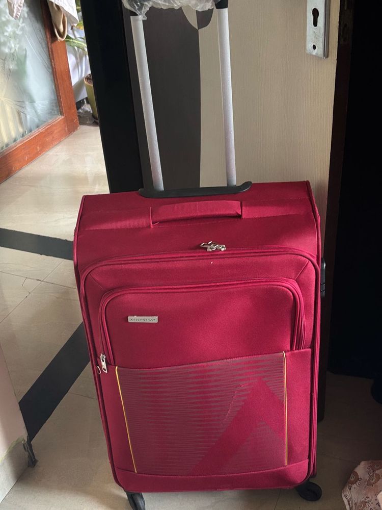 Red Rolling Luggage Suitcase
