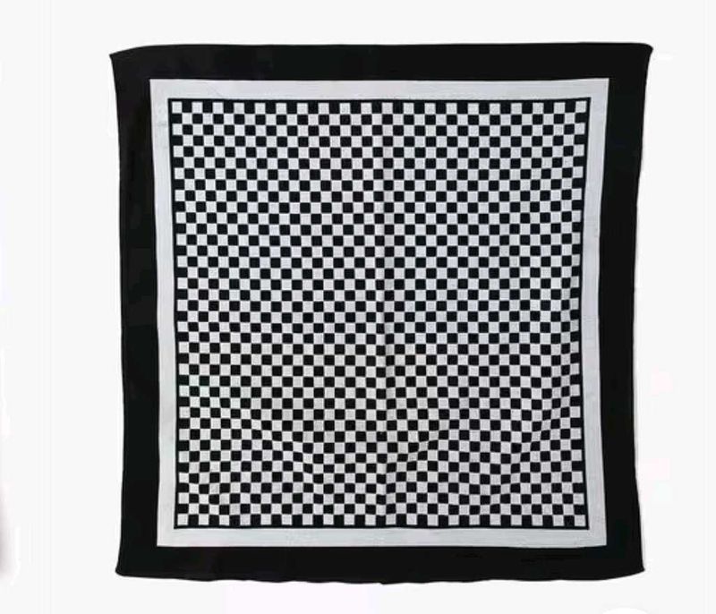 black classic,Checkerboard Print Scarf combo