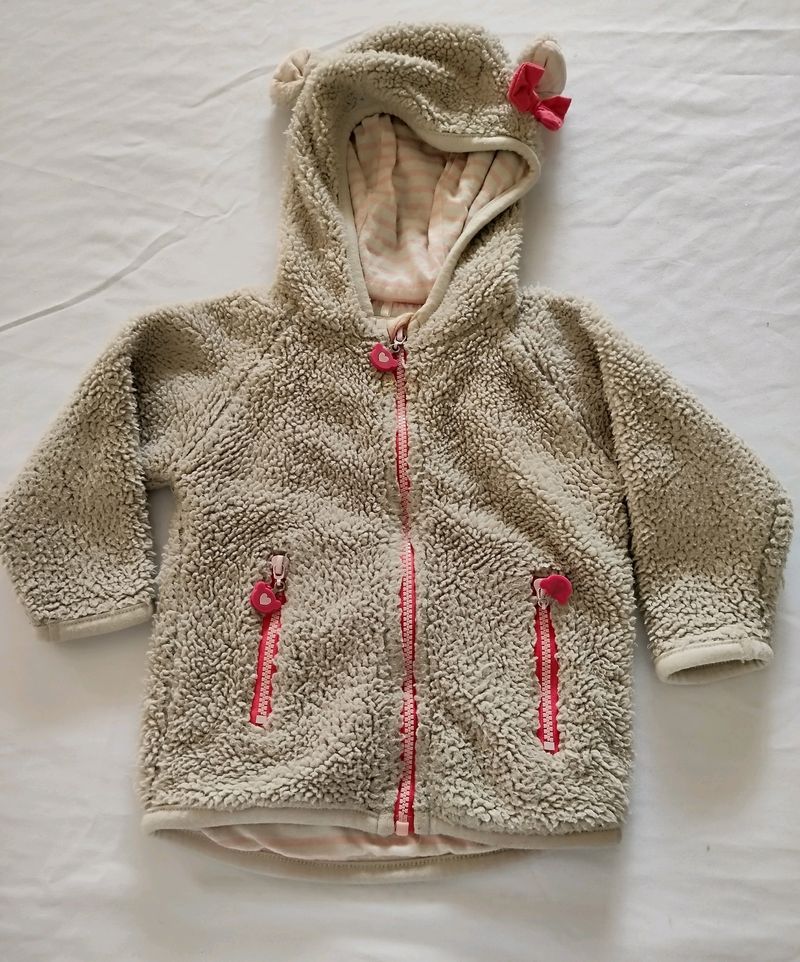 Cool Club Grey Fleece Jacket ( Girls) | Chest 22| Length 13
