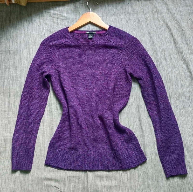 H&amp;M Vibrant Purple Knit Sweater