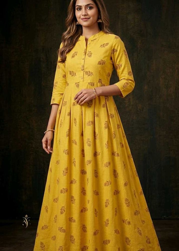Yellow Printed dress