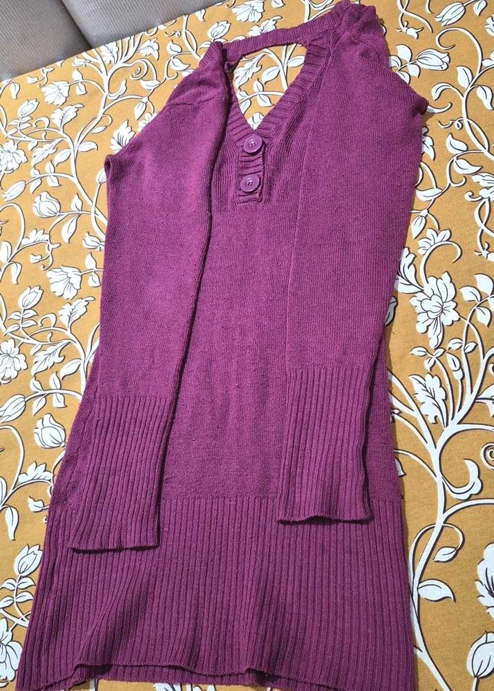 Rose Pink Button Detail Sweater