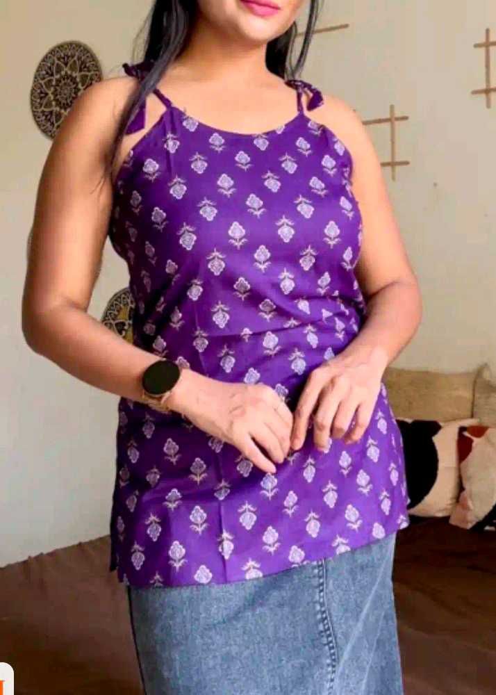 Purple short kurti