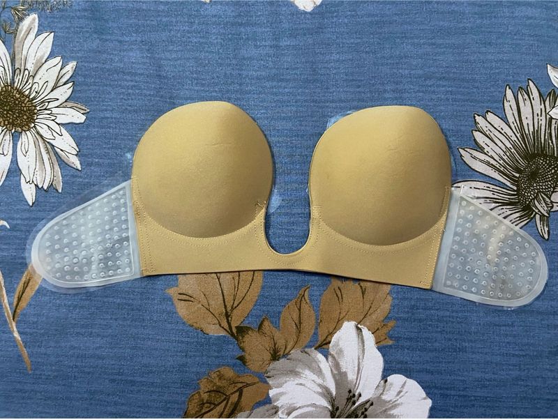 Zivame Stick on Silicon Strapless Nude Bra