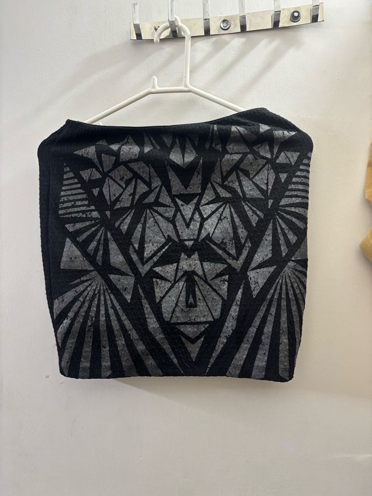 Vero Moda Black Graphic Print Skirt