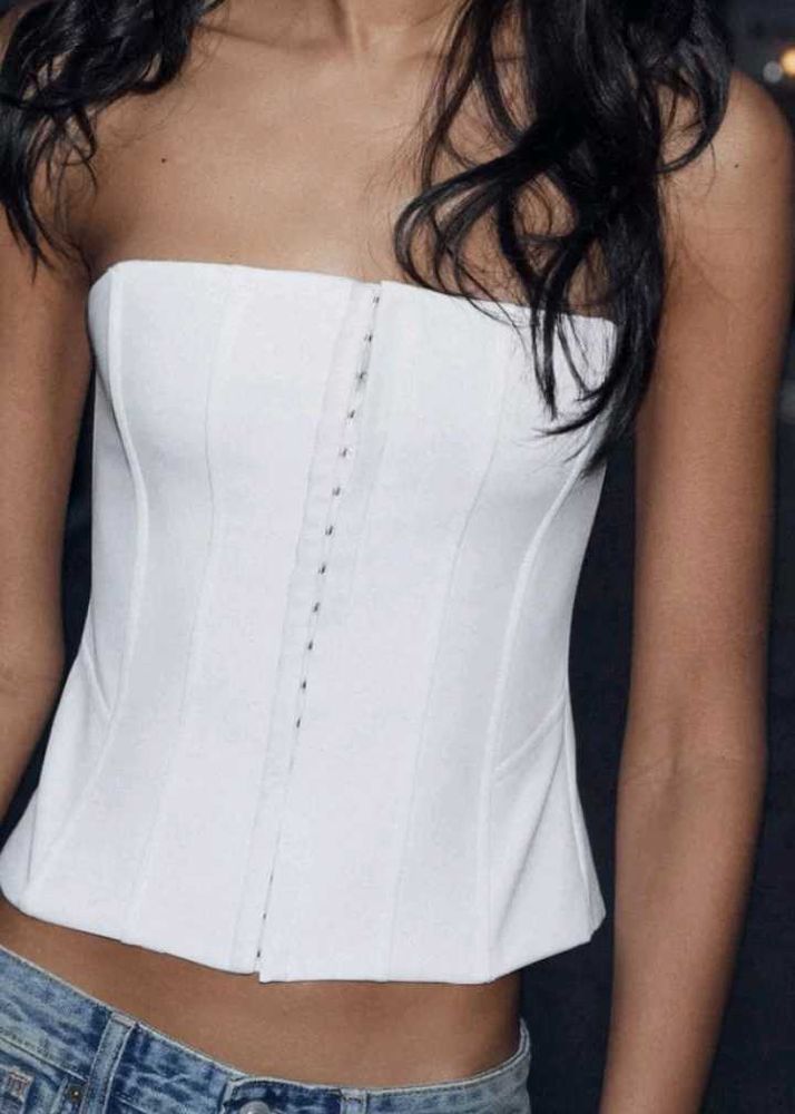 ZARA -White Corset Top