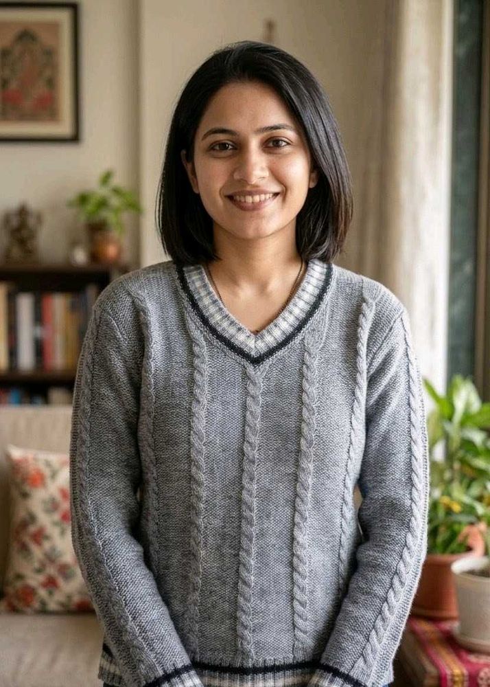 Cozy Cable Knit V-Neck Sweater