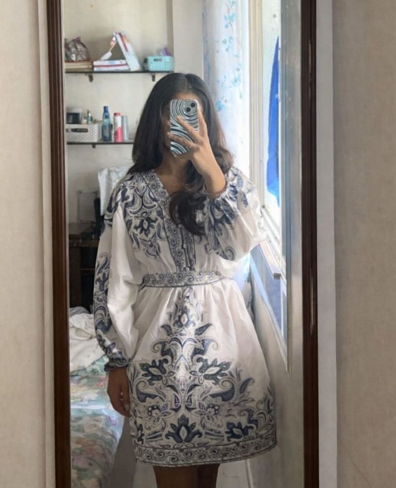Elegant White Embroidered Gown