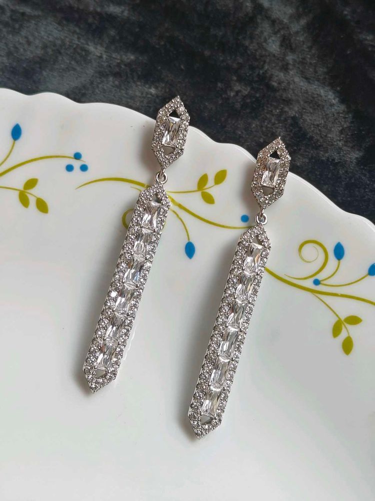 Elegant Drop Earrings with Crystals
