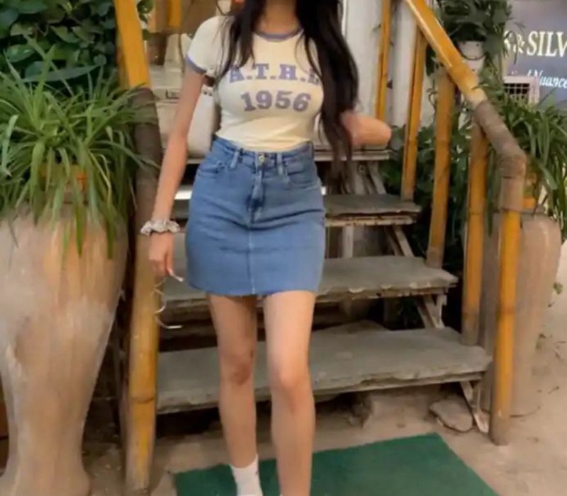 Denim Mini Skirt
