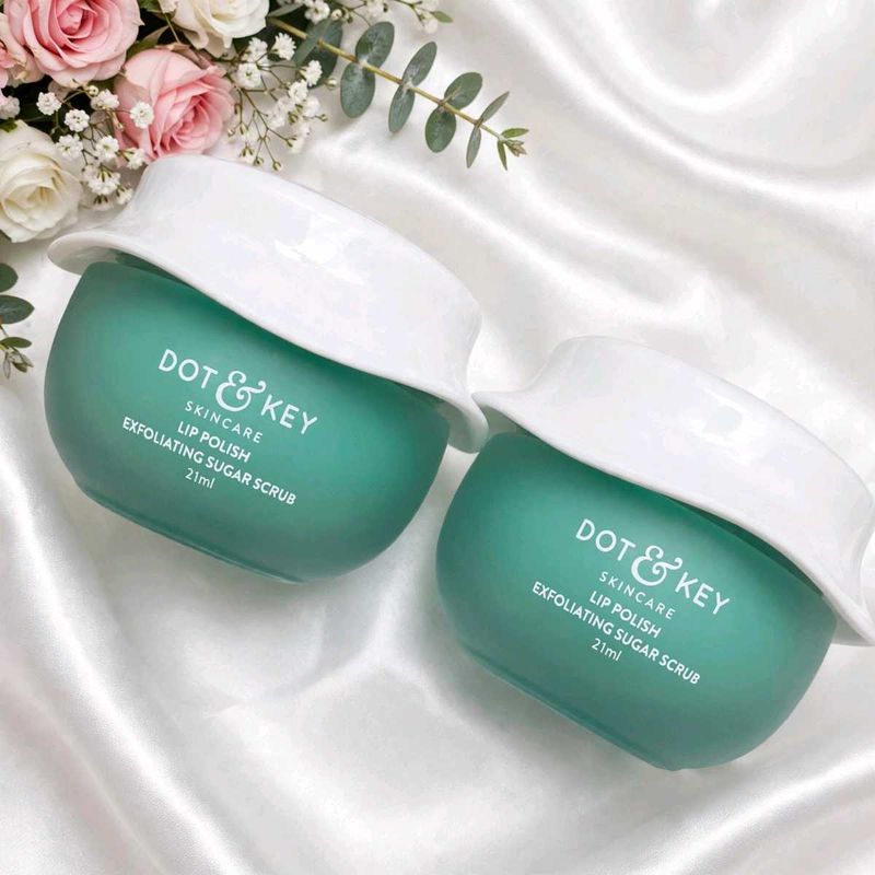 Pack of 2 Dot &amp; Key LIP POLISH Choco Mint Exfoliat