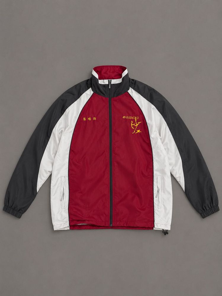 Mandarin Color Block Track Jacket