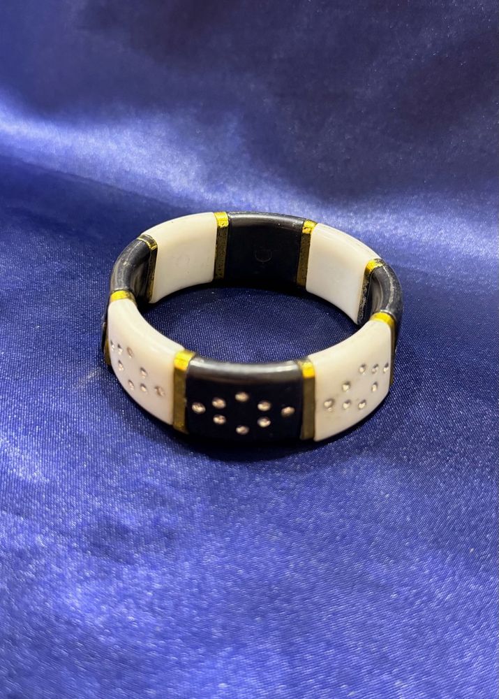 Classic Black and White Square Bracelet