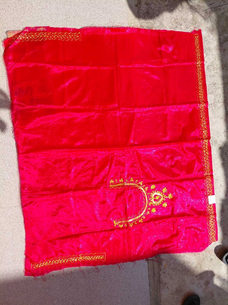 Vibrant Red light weight rajputi lehnga material