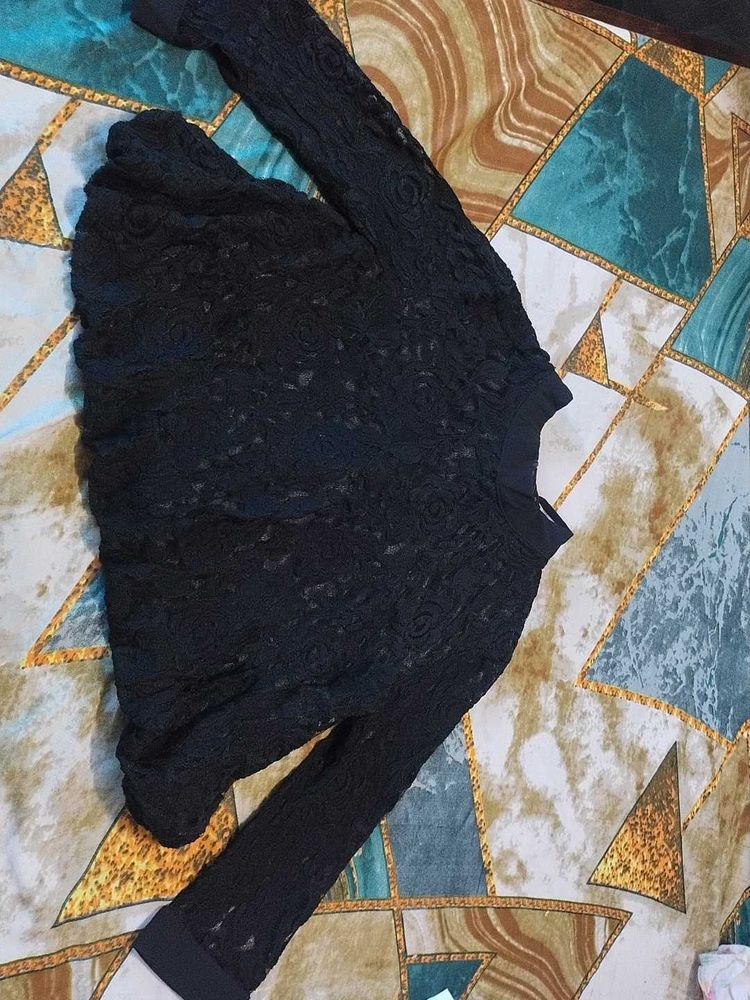 Chic Black Lace Top