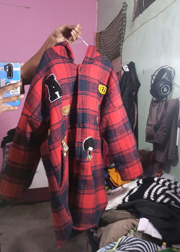 Cute Red And Black Shacket