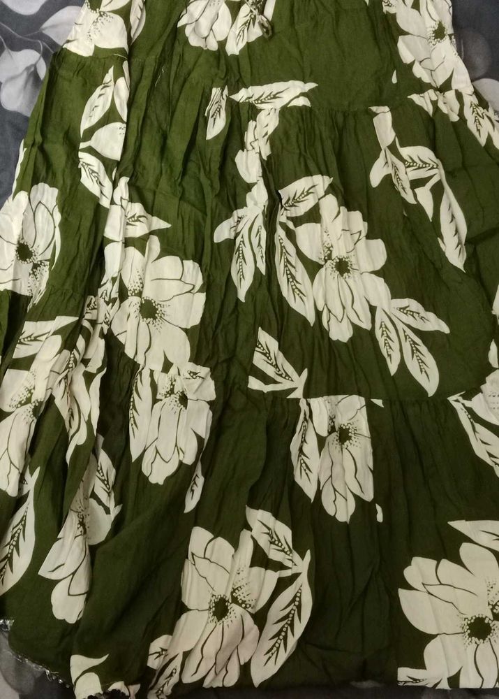 Boho Floral Tiered Maxi Skirt