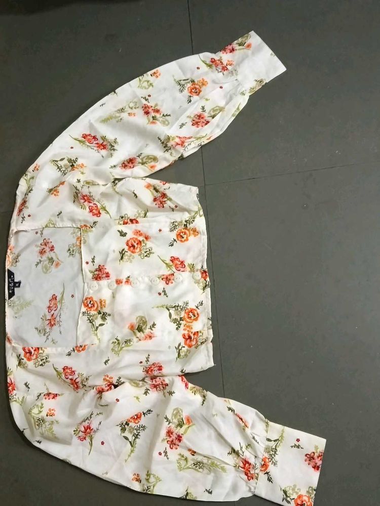 Floral Print Button-Up Shirt