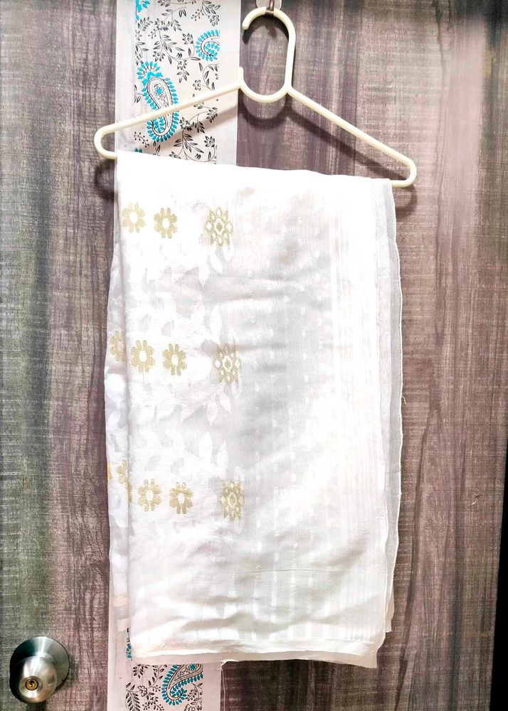 Super Soft White Hajarbuti Jamdani