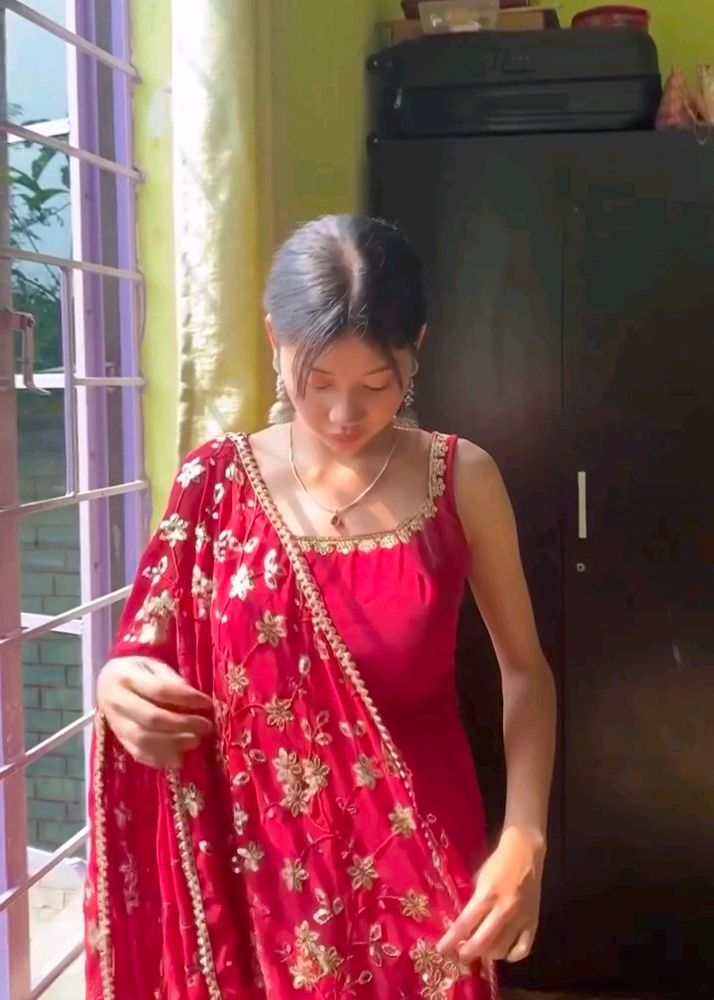 Anarkali backless suit