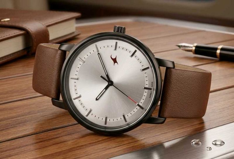 Fastrack Watch with Brown Strap
