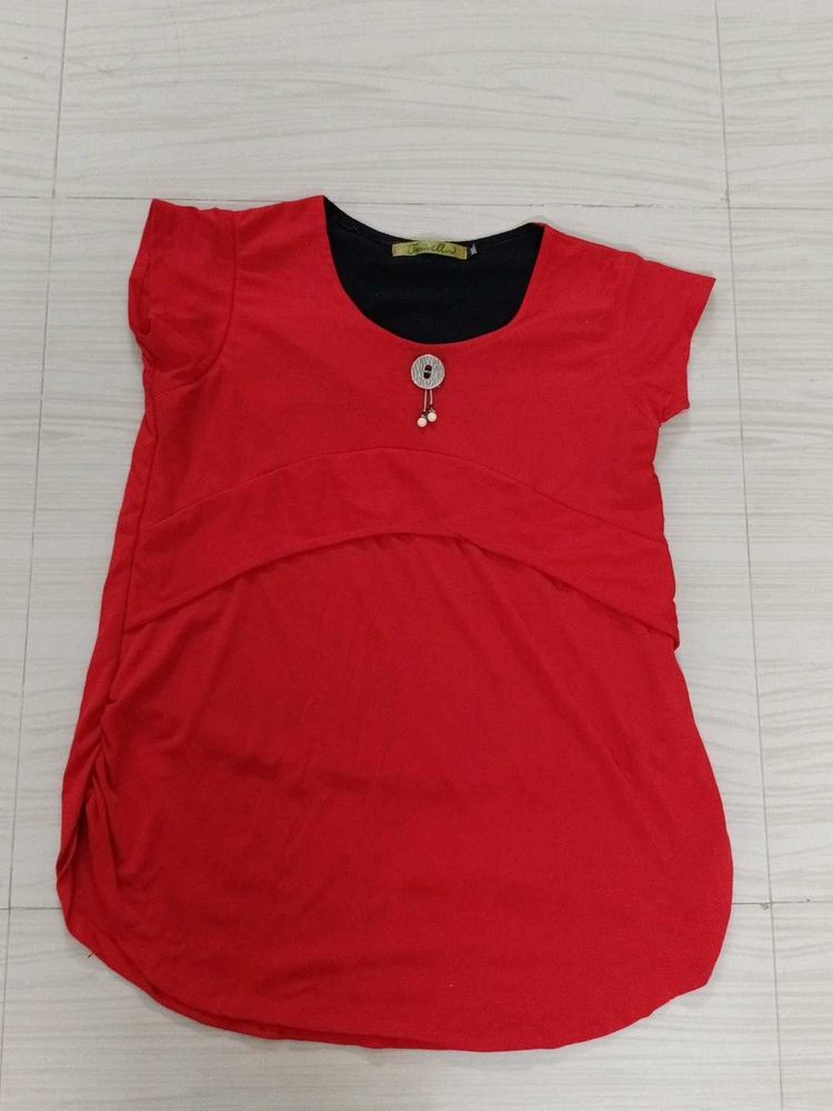Red Top with Embellishment