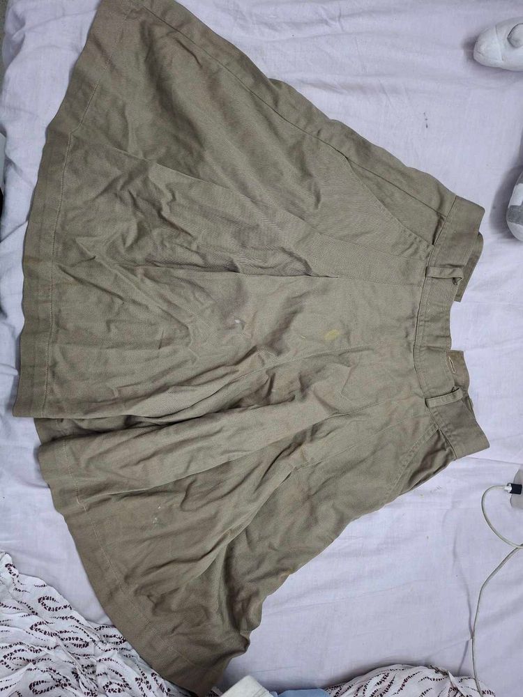 brown skorts