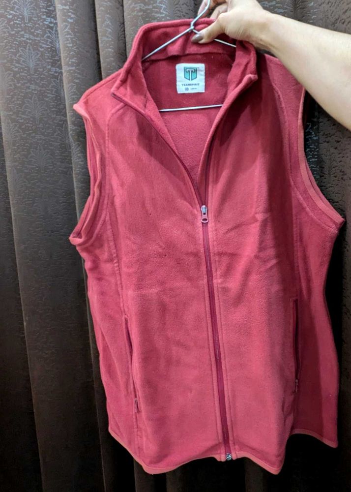 Cozy Red Fleece Vest