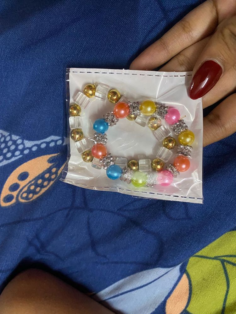 Colorful Beaded Bracelet one coca cola glass