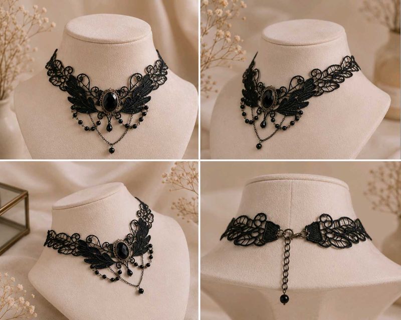 Gothic Lace Choker Necklace