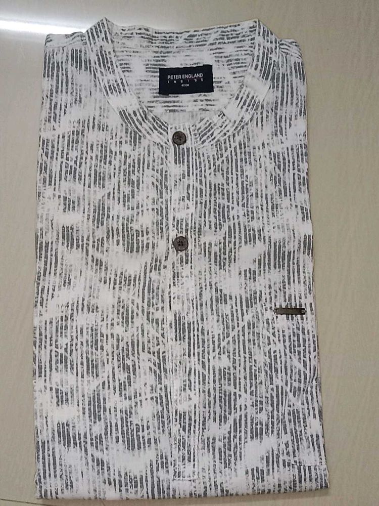 Peter England Casual Shirt,Round Neck Kurta