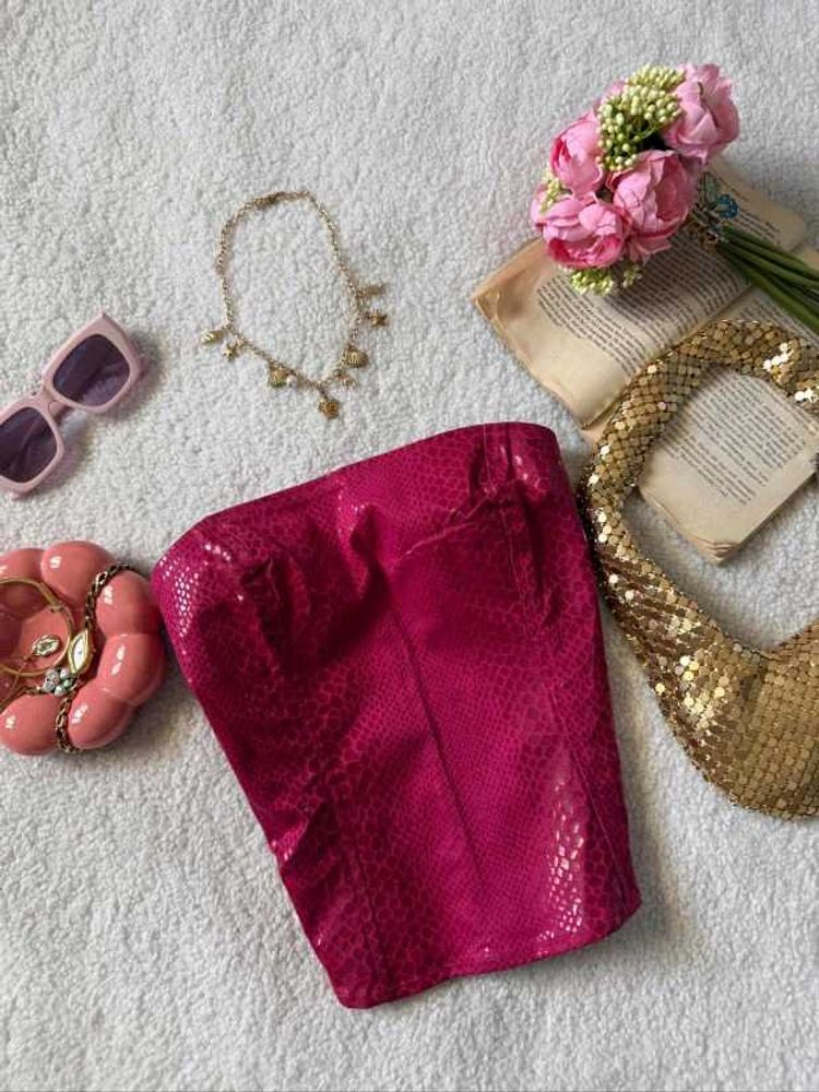 Hot Pink Corset Style Blouse
